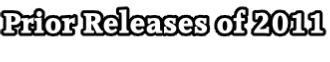 Prior Releases of 2011